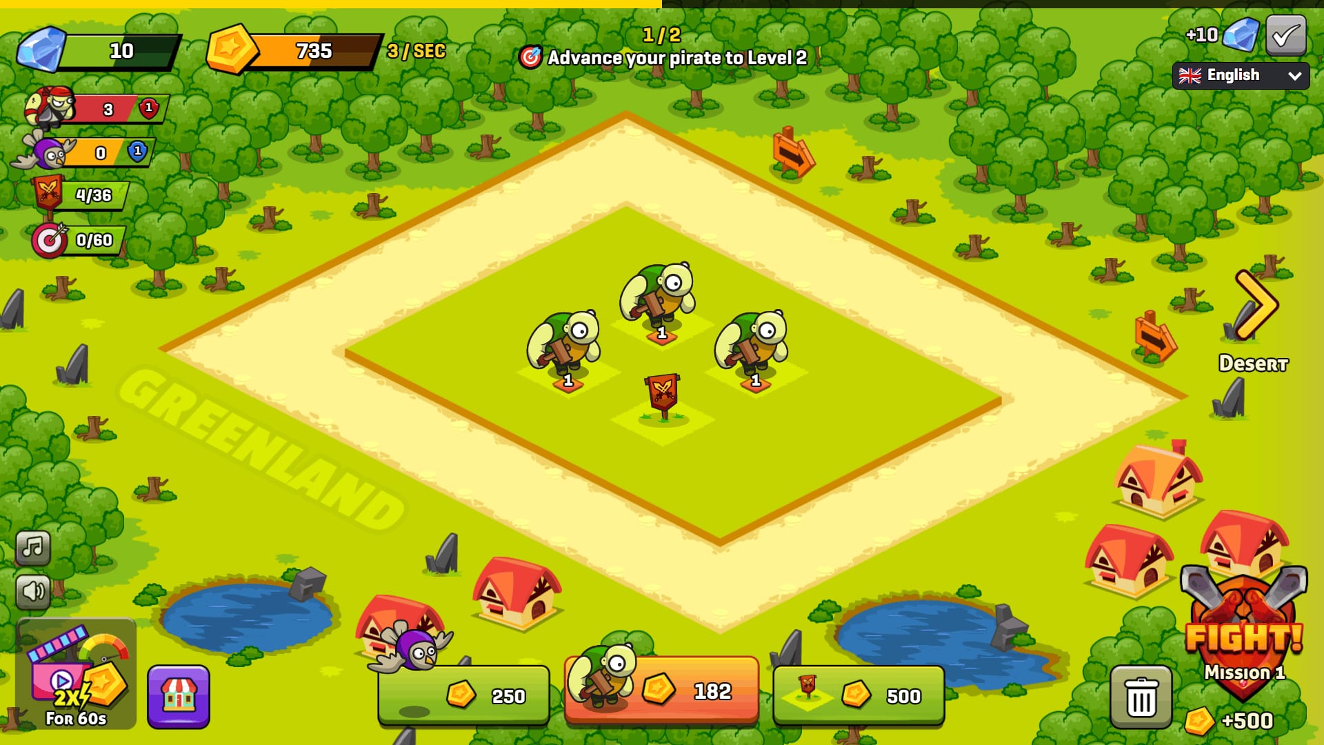 Screenshot 1 - gameplay of Pirates Merge: War Path